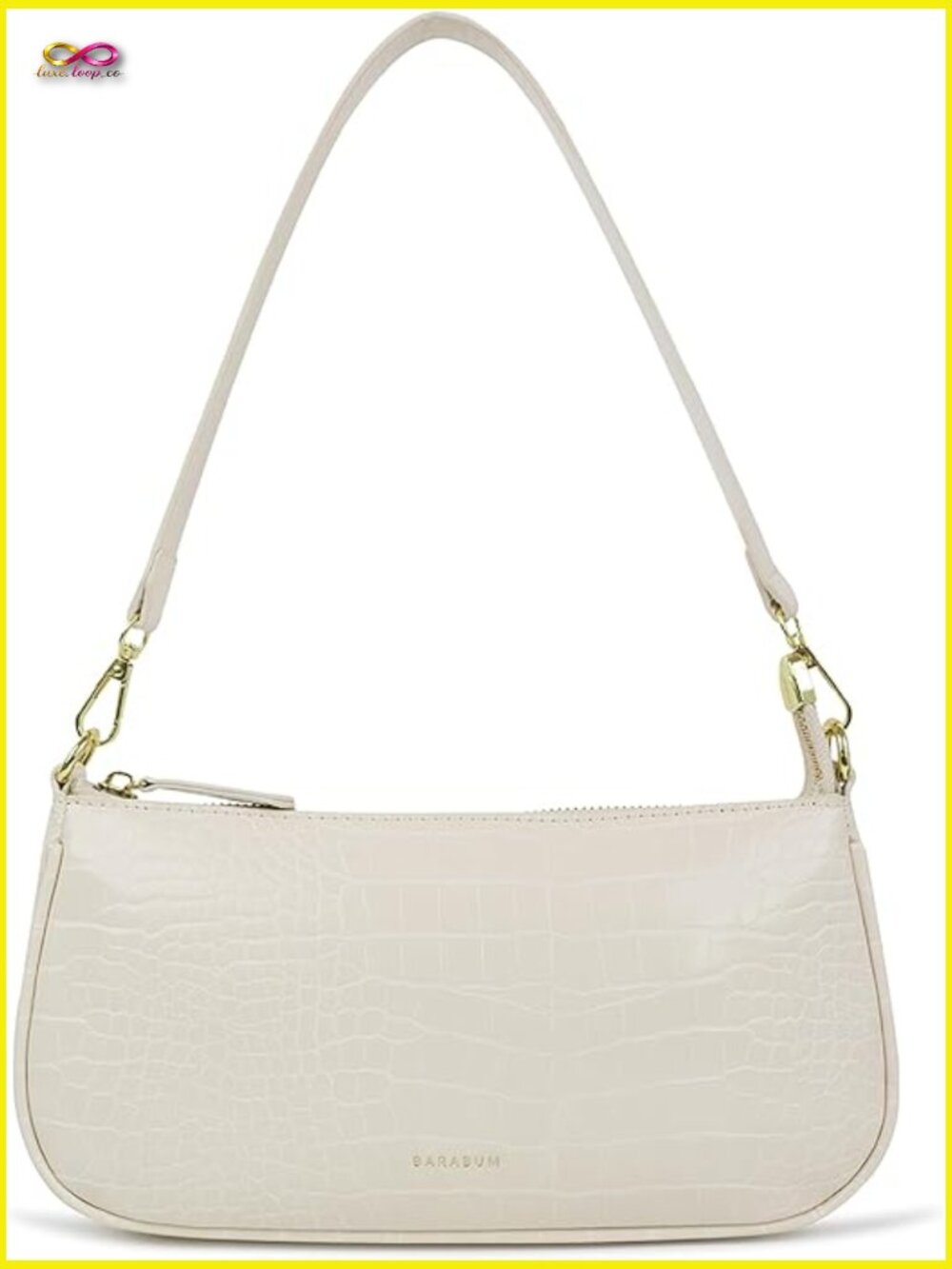 Retro Crocodile Pattern PU Clutch Handbag Zipper Closure Evening Bag